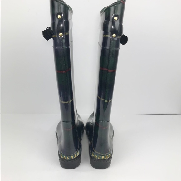 Lauren Ralph Lauren RossalynII Tall Plaid Rain Boots - Picture 7 of 13